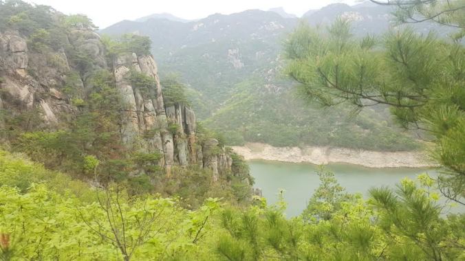Chungju ho lake cliff